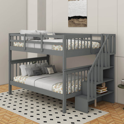 Full Over Full Bunk Bed With Storage