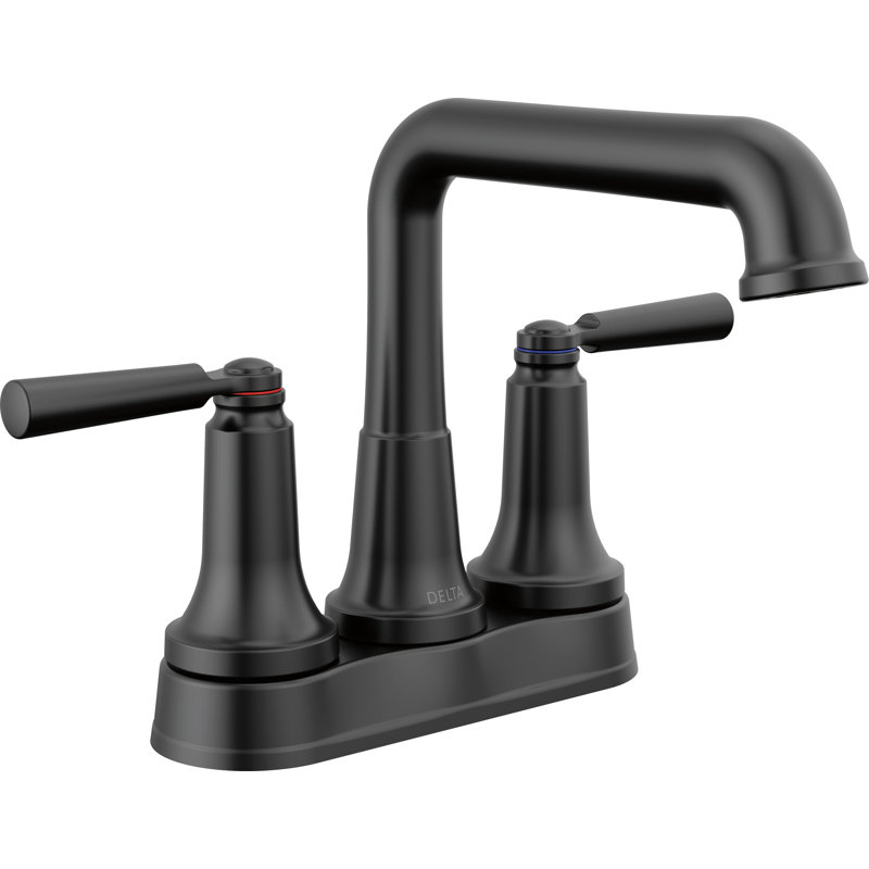 Robinet de salle de bain SAYLOR ™ à deux poignées Tract-Pack, Noir mat