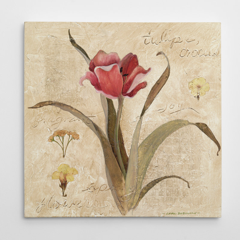 " Red Tulip ", 16" H x 16" W x 1.5" D