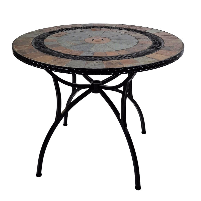 Villena Garden Stone Mosaic Patio Table