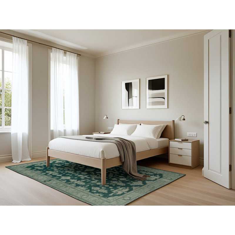 Tapis gris lavable à la machine, Rectangle 5 pi x 7 pi