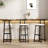 27''H Barstool Set of 3 Wooden Round Bar Stools with Footrest Modern Kitchen Chairs for Counter-22271576
