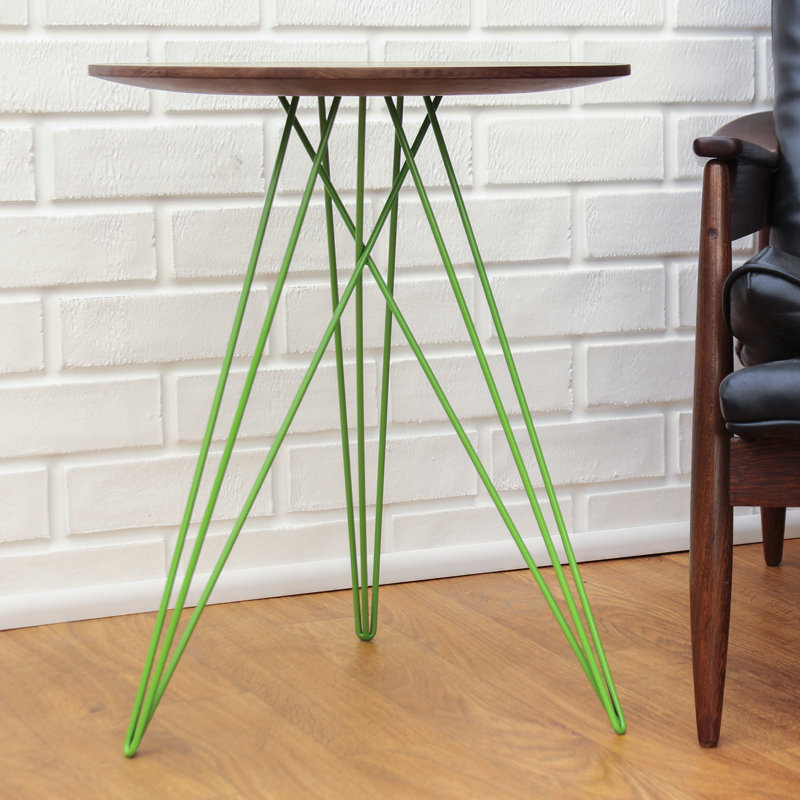 Table de bout Hudson, Vert, Noyer