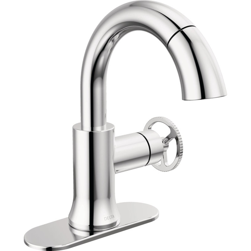 Robinet de salle de bain extractible à un trou Trinsic, robinet d'évier de salle de bain à poignée simple, Chrome