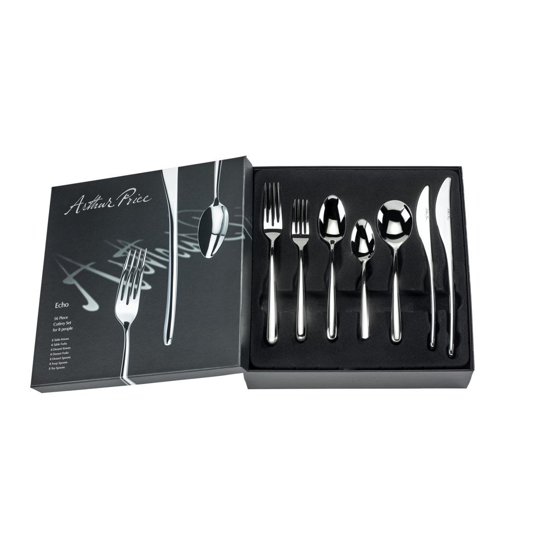 Arthur Price Echo - 56 Piece Cutlery Set, Service for 8