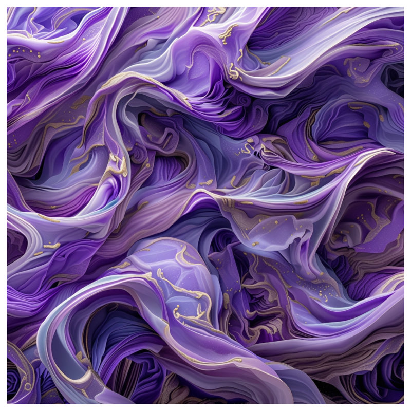 Édredon fluide en tissu mauve, Très grand lit