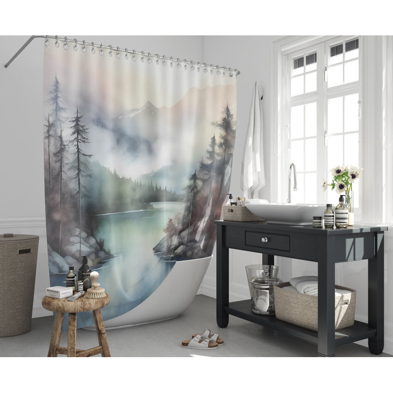 Ringtown Shower Curtain, 93" H x 70" W