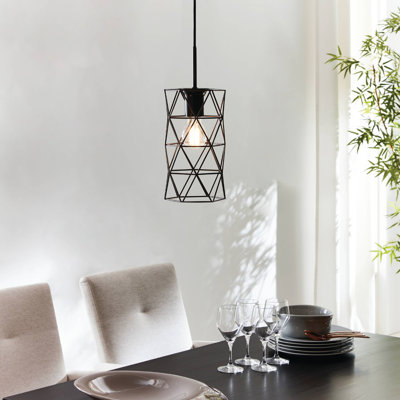 Luminaire suspendu cylindrique simple à 1 lumière Aziza