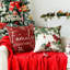 Housses de coussin de Noël Holly Berries de Cardinal Home Sweet Home Poinsettia, 18 x 18 pouces