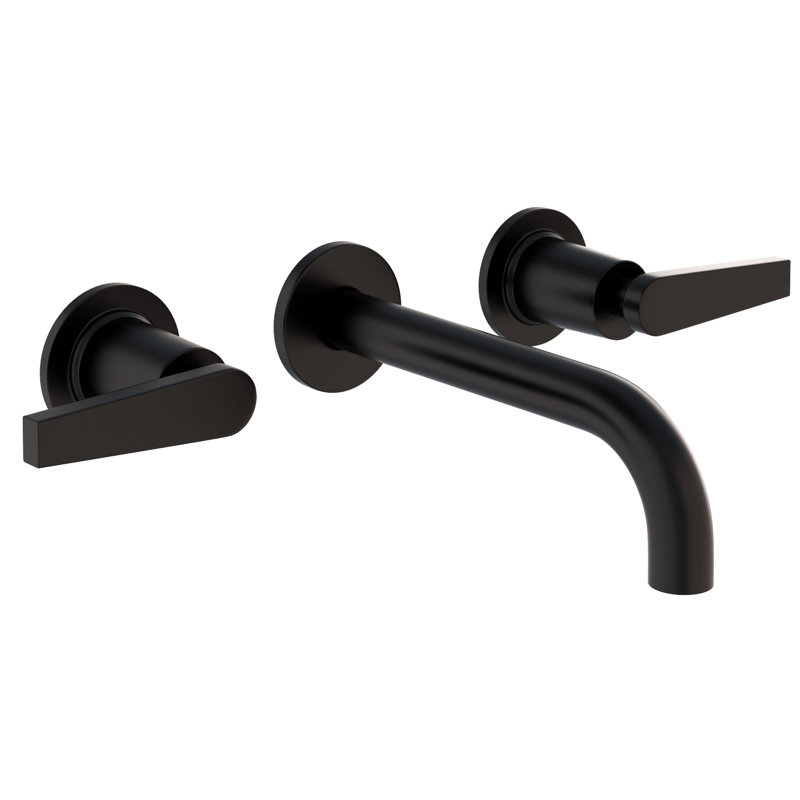 Dorrance Wall Mount Bathroom Faucet, Flat Black