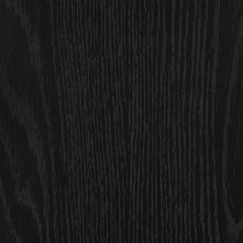 Black Oak Full Headboard with Storage Shelf