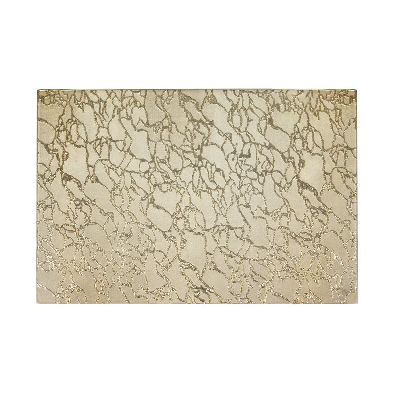 Modern Artistic Glass Placemat, Gold