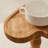 Solid Wood Heart-Shaped End Table,Pedestal Drink Table, Tall Plant Stand-118690951-118690953