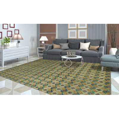 Kayky One-of-a-Kind 8'7 X 12'0 New Age Wool Area Rug in Ivory