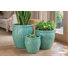Ensemble de 3 pots à fleurs Corriente - turquoise