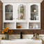 47.8" Bathroom Shelf Cabinet - 6 Spacious Shelves, Airflow Design Modern With 5+ Shelves 3 Open Compartments, Storage