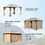 Pavillon de jardin extérieur avec toits doubles