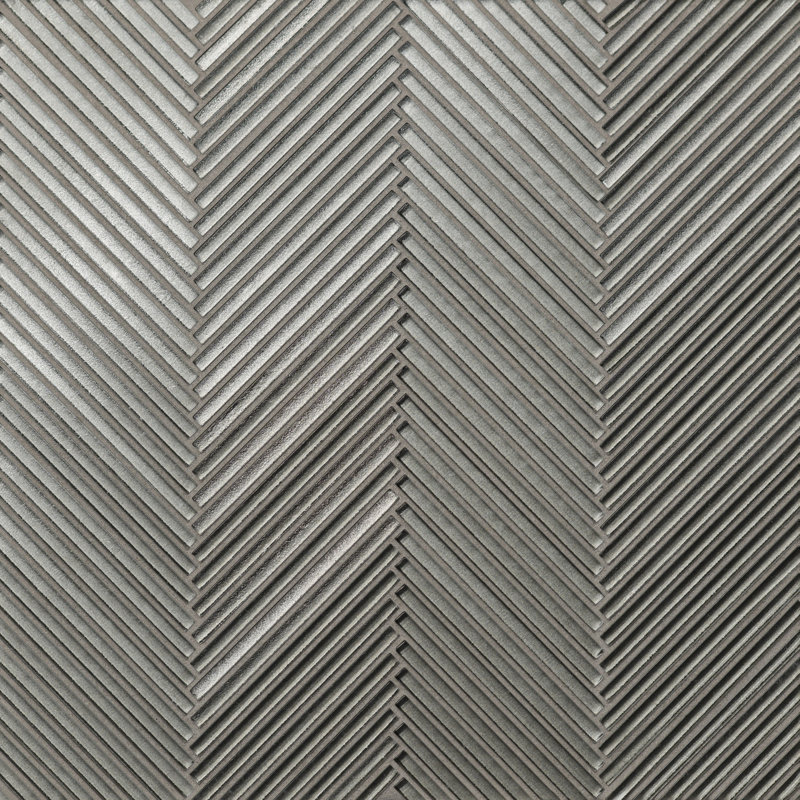 Kaikos 11" x 11" Glass Patterned Wall & Floor Tile, Gray