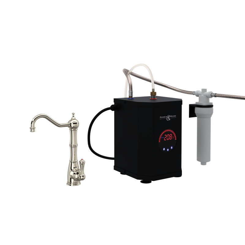 Edwardian Hot Water Dispenser, Polished Nickel