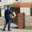 Large Parcel Drop Box with Rear Access – Weather-Resistant Galvanized Steel Locking Mailbox