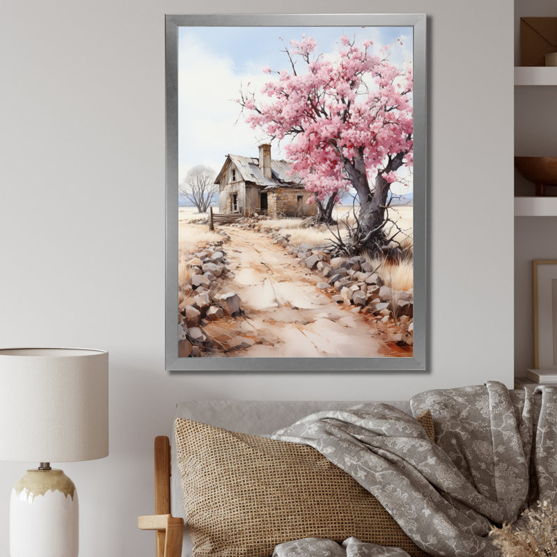 Veyda - maison de ferme rose harmonie III, H 32 po x l 16 po x P 1 po, Argent