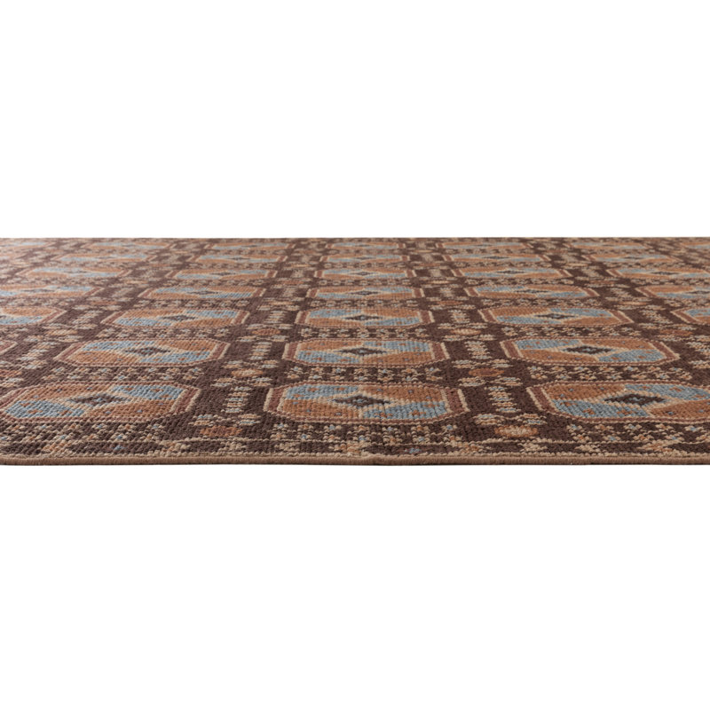 Tapis d'intérieur en laine noué à la main Vanna Villa, 7 pi 9 po x 9 pi 9 po