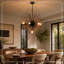 Lustre Sputnik, luminaires suspendus par satellite 7 lumières, plafonnier moderne en métal Starburst 25,6 po, pour salle à manger, chambre à coucher, cuisine, couloir, entrée, E12