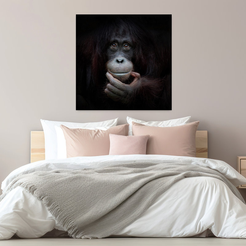 Art contemporain singe contemporain, H 32 po x l 32 po