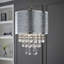 33cm H Cotton Blend Drum Pendant Shade ( Slip-On ) in Silver