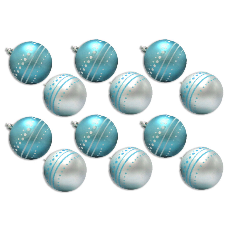 Ensemble d'ornement boule 12 pièces, Turquoise