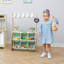 Teamson Kids Little Helper Farmer’s Market Prentend Play Stand with Storage Bins, Awning & Accessories