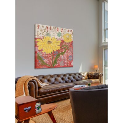 Yellow Flowers 2' by Maria Pezzano Painting Print on Wrapped Canvas -  Marmont Hill, MH-MWWMP-22-C-24