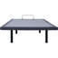 Base de lit simple très longue réglable, gris et noir, télécommande sans fil avec positions préréglées, gravité zéro, antisnore, massage pour la chambre à coucher, long, rails, finition noire, télécommande,