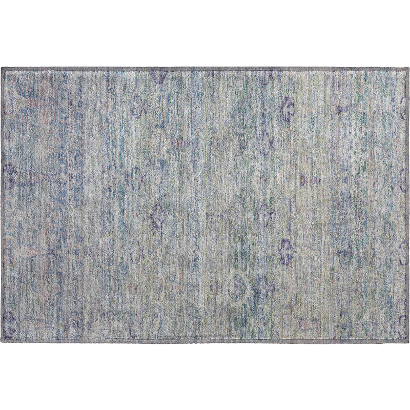 Premium Machine Washable Mayfield AMF2090 Global Rug, 1'8" x 2'6", Plum