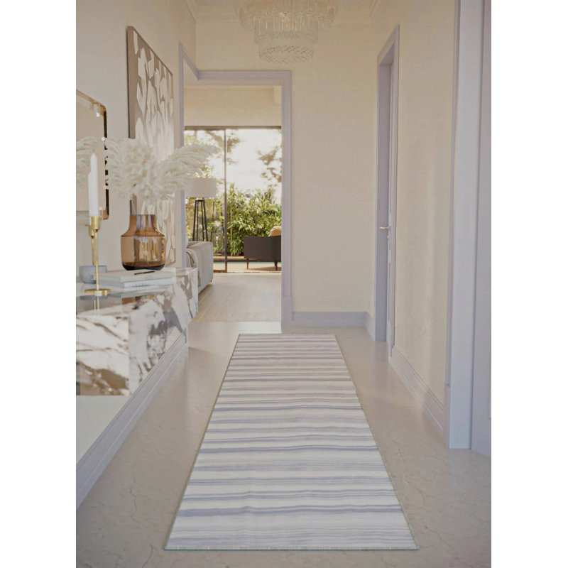 Harshi Chenille Striped Indoor Rug, Runner 2'9" x 10'