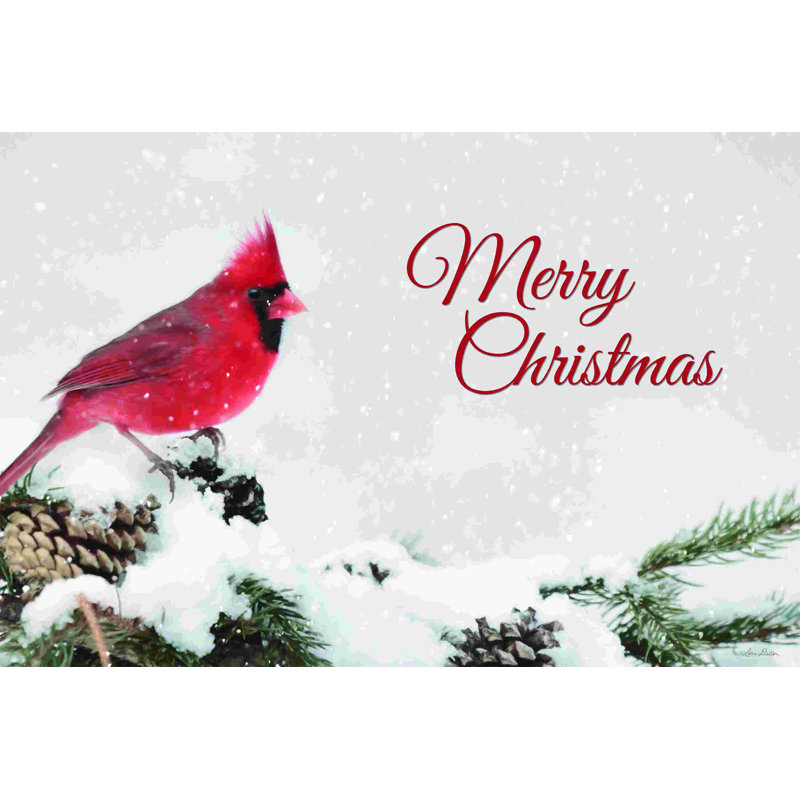 Joyeux Noël cardinal, H 8 po x l 12 po