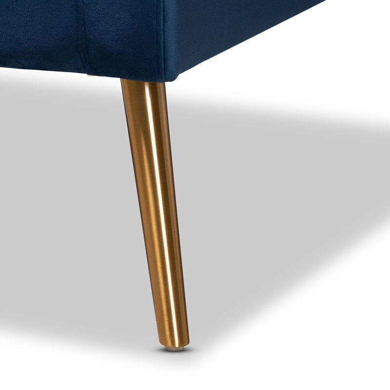 Velvet Armchair, Navy Blue