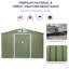 Remise de rangement extérieure 9 pi x 6 pi, maisonnette de jardin avec fondation, 4 évents et 2 portes coulissantes faciles pour la cour, le patio, le garage, la pelouse-123794623-123794624