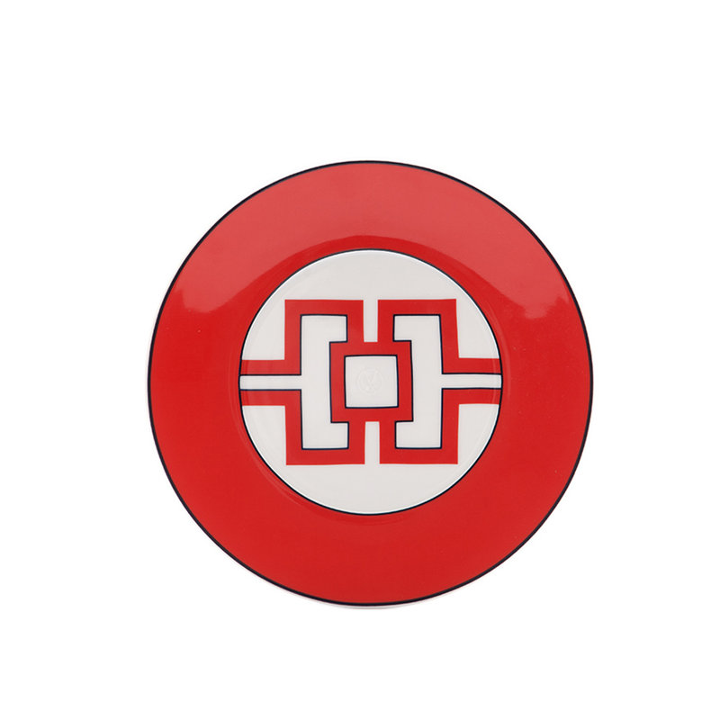 Royal Palace Cosmopolitan Porcelain Salad/Dessert Plate, Red