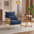 Masson Chenille Accent Chair Armchair With Pillow-1345830609