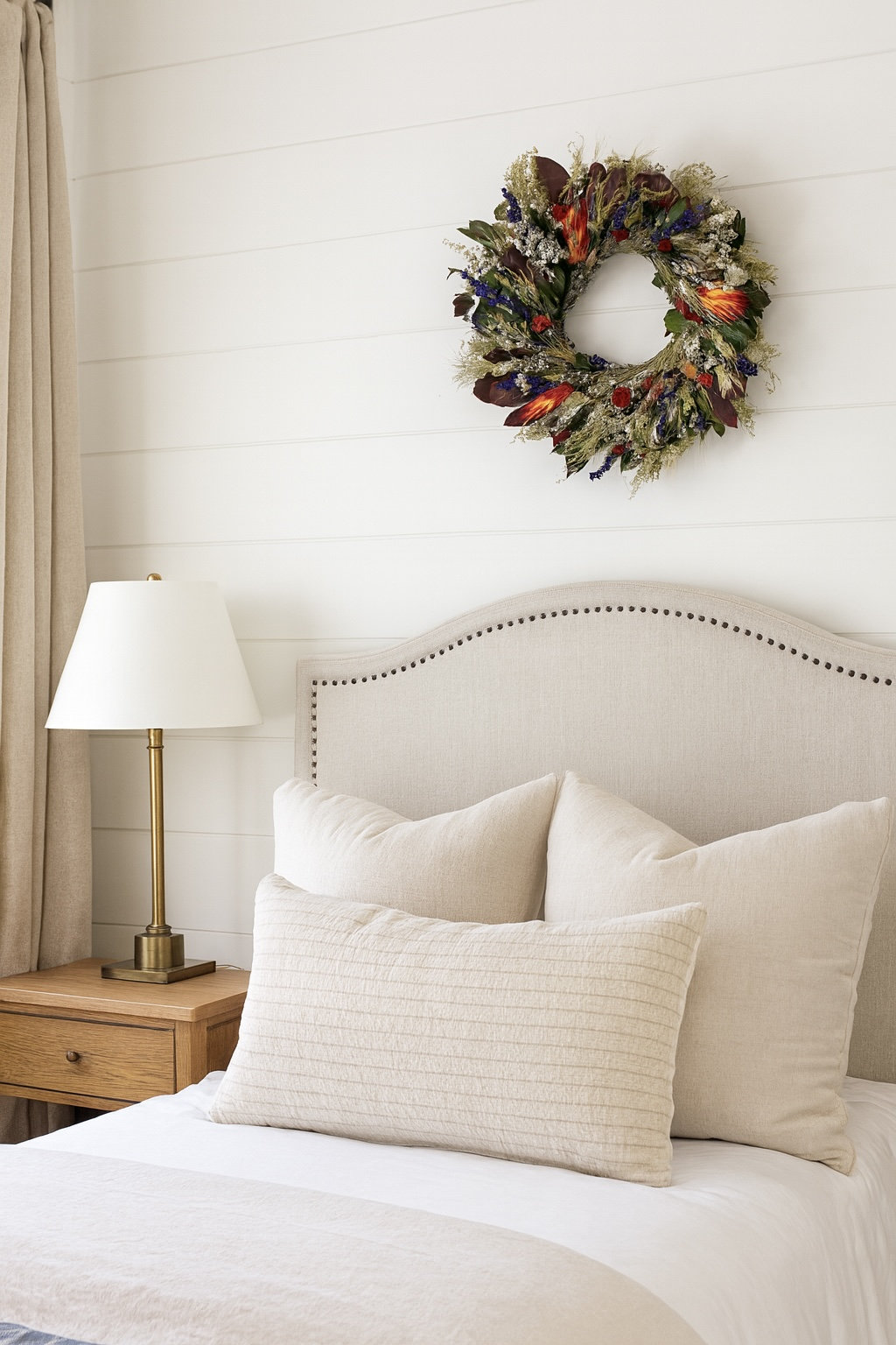 Primrue 30" Handcrafted Fall Floral Wreath, 30" H x 30" W x 6" D