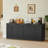 Modern Wavy Sideboard with Curved Design, Storage Cabinet for Multi-Room Use, Ample Hidden Compartments-880457567-879265393