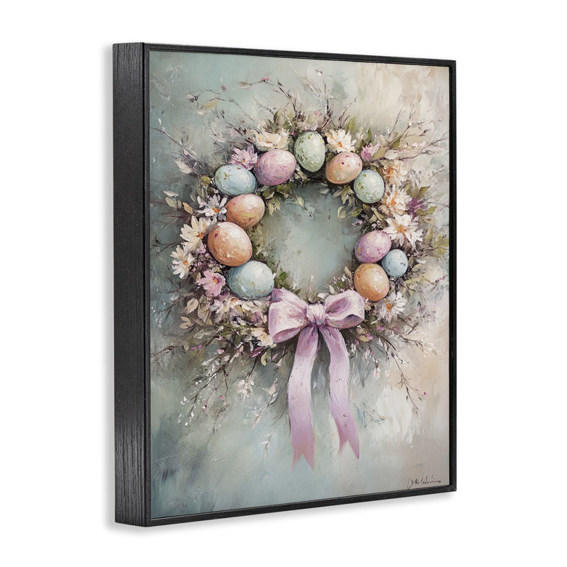 Couronne de œuf de Pâques, art giclée par Franklyn Gregory, H 30 po x l 24 po, Giclée encadrée noir minuit