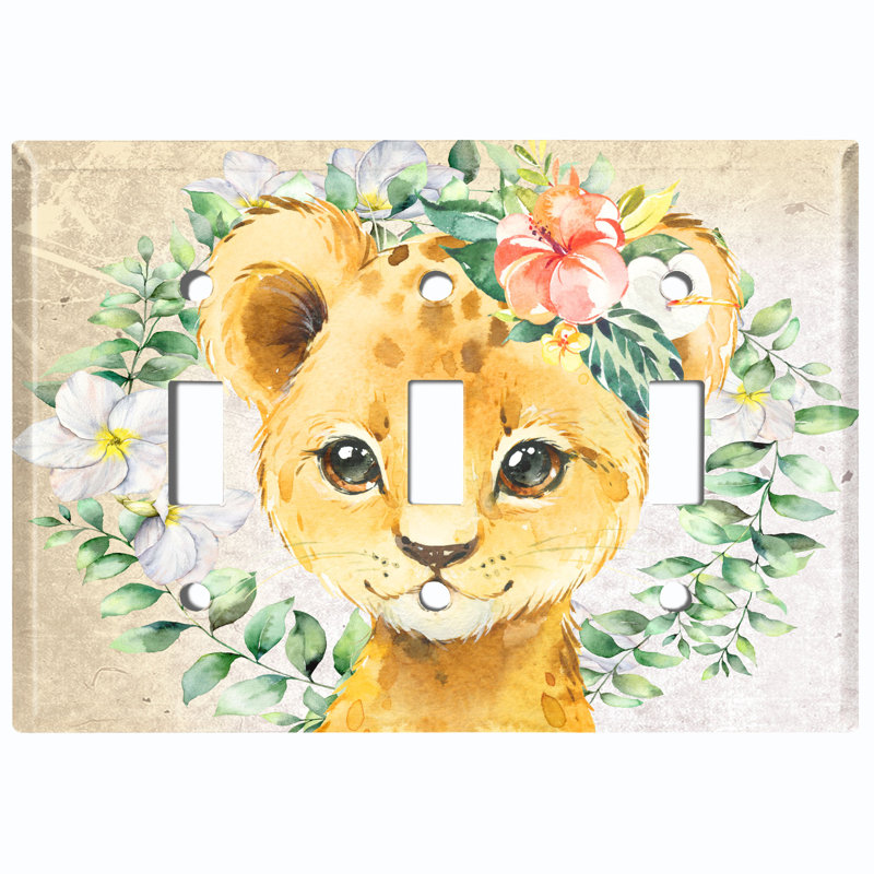 Animal 3 - Gang Toggle Light Switch Standard Wall Plate