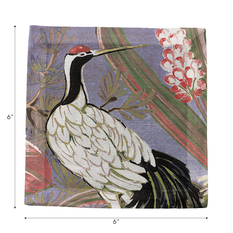 Summer Palace Cotton Sateen Cocktail Napkins, Ducal