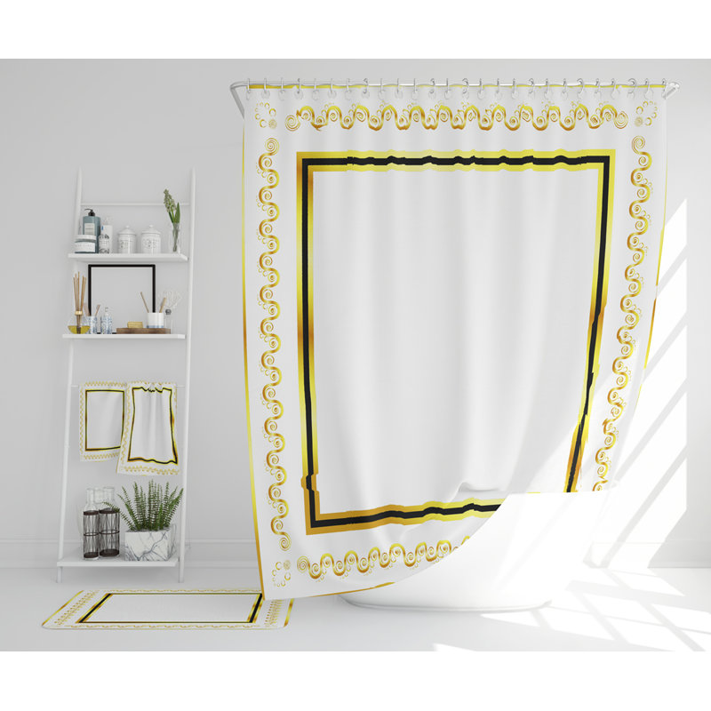 Nawar Polyester Shower Curtain Set