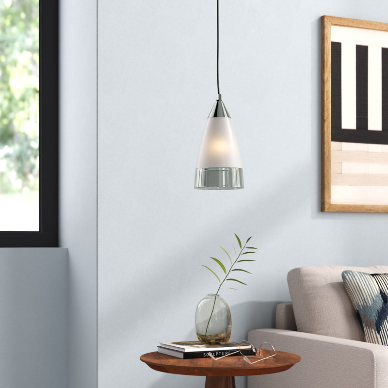 Cracraft 1 - Light Satin Silver Cone Pendant