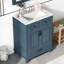 Meuble-lavabo de salle de bain avec lavabo en céramique, armoire de rangement en bois massif-1321310631