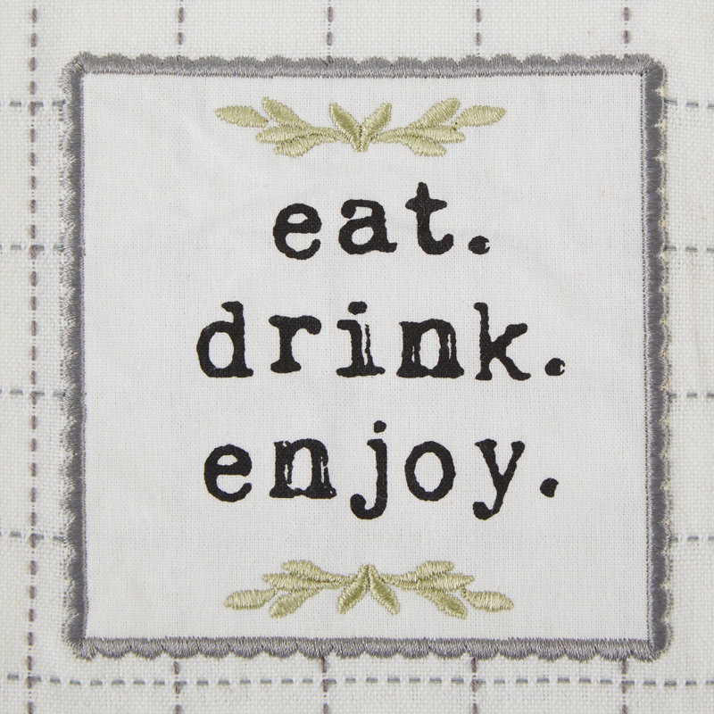 Barn Red and White Cotton Kitchen Set, 4-Piece