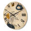 Horloge murale en bois Minimalistic Flowers II-63903337